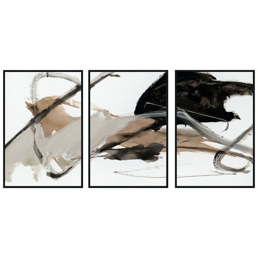 Boss - 72" x 36" Painting By Buddy Whitlock (Set of 3) - Black - R&R Furniture Gallery (Fountain Valley, CA)