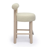Carmel - Boucle and Solid Wood Counter Stool - R&R Furniture Gallery (Fountain Valley, CA)