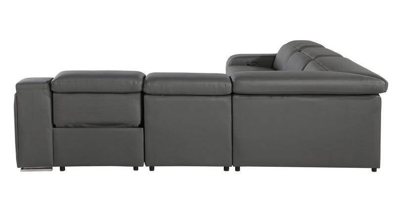 1116 - Power Reclining Italian Leather Sectional - R&R Furniture Gallery (Fountain Valley, CA)