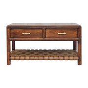 Regency - Woven Console Table With 2 Drawers - Brown - R&R Furniture Gallery (Fountain Valley, CA)