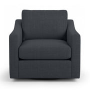 Classic Home Aspen swivel chair with cushioned seat and backrest, featuring a modern design and wooden swivel base.