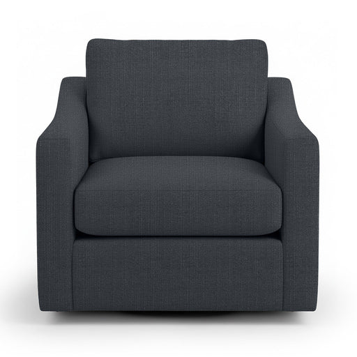 Classic Home Aspen swivel chair with cushioned seat and backrest, featuring a modern design and wooden swivel base.