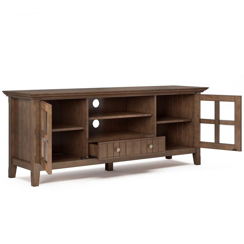 Acadian - TV Media Stand - Rustic Natural Aged Brown - R&R Furniture Gallery (Fountain Valley, CA)