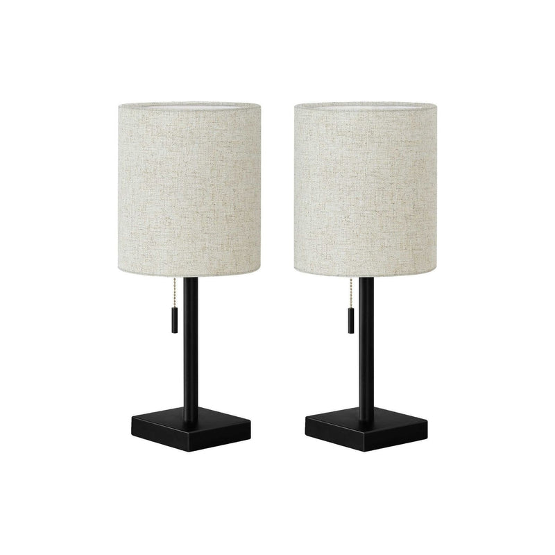 Lighting, Table Lamp, USB Port Included, Nickel, Contemporary (Set of 2) - R&R Furniture Gallery (Fountain Valley, CA)
