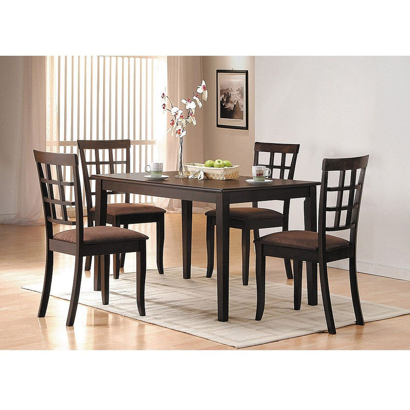Cardiff - 18" Side Chair (Set of 2) - Dark Brown Microfiber & Espresso - R&R Furniture Gallery (Fountain Valley, CA)