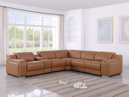 1116 - 6-Piece L-Shaped Sectional Sofa In With 3 Power Recliners & Power Headrests - R&R Furniture Gallery (Fountain Valley, CA)