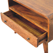 Mini Curved Media Unit - Chestnut - R&R Furniture Gallery (Fountain Valley, CA)