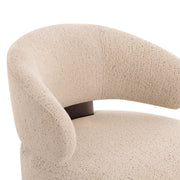 Austin - Boucle Swivel Chair - Cream - R&R Furniture Gallery (Fountain Valley, CA)