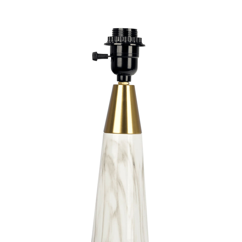 Enclave - Hydro Table Lamp With On / Off Switch Base Shade - Gold / White / White Marble - R&R Furniture Gallery (Fountain Valley, CA)