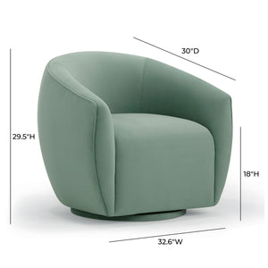 Jordan - Velvet Swivel Chair - R&R Furniture Gallery (Fountain Valley, CA)