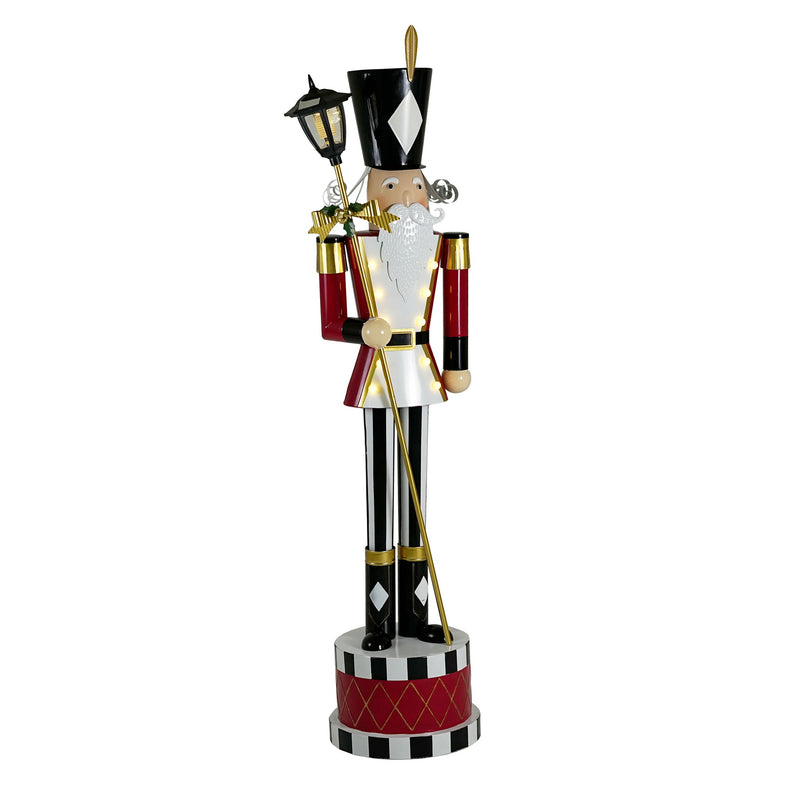 Red Noble House classic nutcracker Christmas decor with timeless design and durable construction, perfect for holiday decorations.
