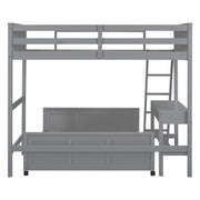 Full Over Full Bunk Bed With Desk - R&R Furniture Gallery (Fountain Valley, CA)