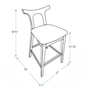 Hester - Upholstered, Square Bar Chair (Set of 2) - R&R Furniture Gallery (Fountain Valley, CA)