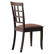 Cardiff - 18" Side Chair (Set of 2) - Dark Brown Microfiber & Espresso - R&R Furniture Gallery (Fountain Valley, CA)