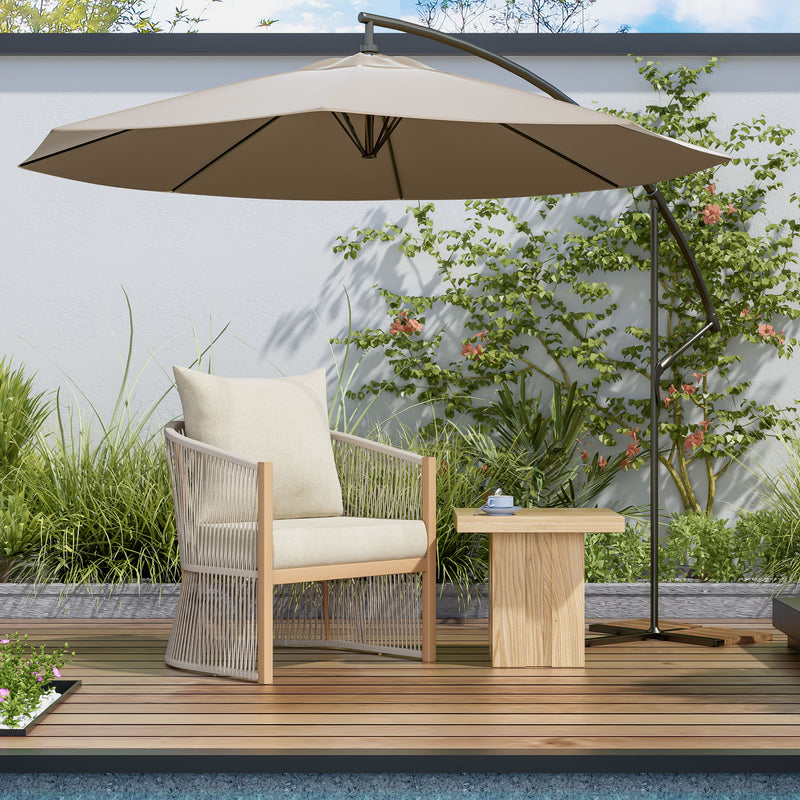 Modern Curved Aluminum Lounge Chair With Stylish Rope Weave Design And Cushioned Comfort For Outdoor - R&R Furniture Gallery (Fountain Valley, CA)