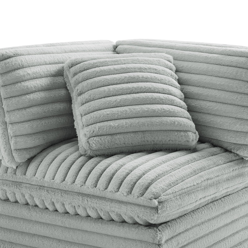 Jenny - Corner Accent Chair - Gray - R&R Furniture Gallery (Fountain Valley, CA)