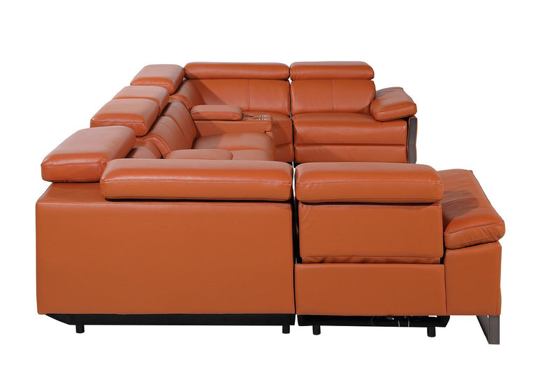 1246 - 8-Piece U-Shaped Modular Power Reclining Sectional With 4 Power Recliners And Power Headrest
