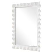 Uttermost Haya scalloped accent mirror with a decorative, scalloped edge, perfect for adding style to any room decor.