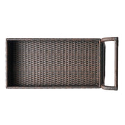 Resin Wicker Bar Cart With Metal Frame - Brown - R&R Furniture Gallery (Fountain Valley, CA)