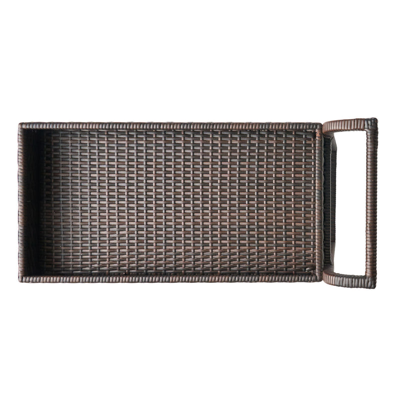 Resin Wicker Bar Cart With Metal Frame - Brown - R&R Furniture Gallery (Fountain Valley, CA)