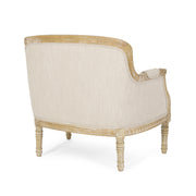 Noble House Style Club Arm Chair with plush fabric upholstery and classic design, perfect for living room seating.