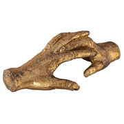 Gold "Hold My Hand" sculpture by Uttermost, featuring a detailed figurine of two hands clasped together, ideal for decorative display.