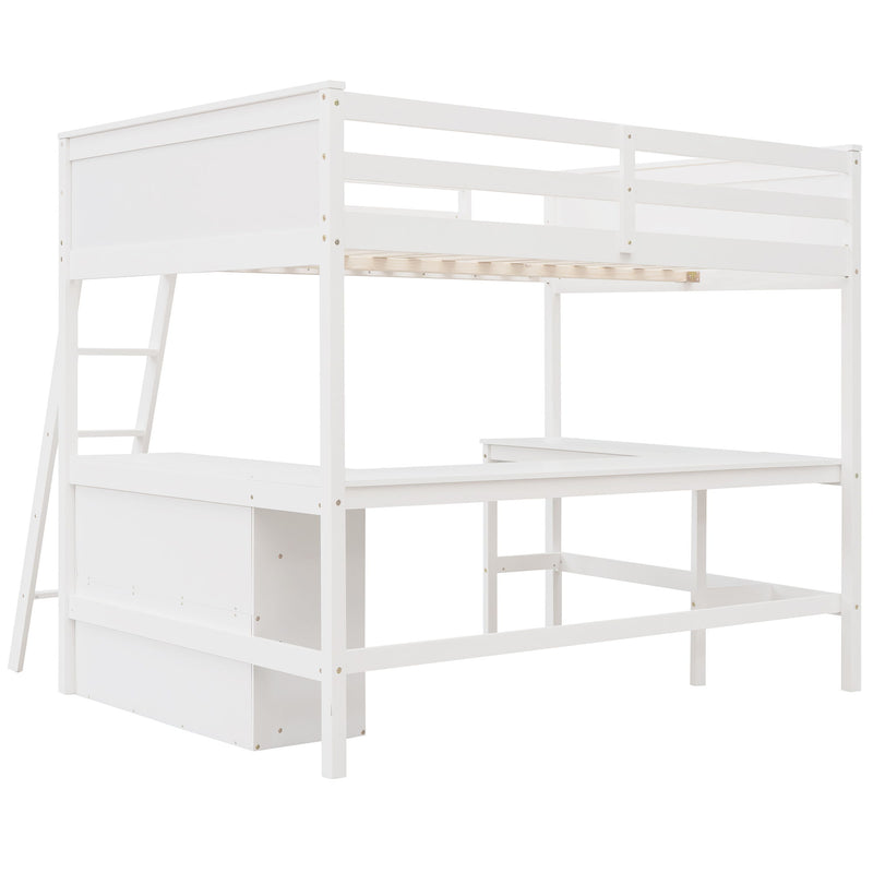 Loft Bed With Shelves With Desk - R&R Furniture Gallery (Fountain Valley, CA)