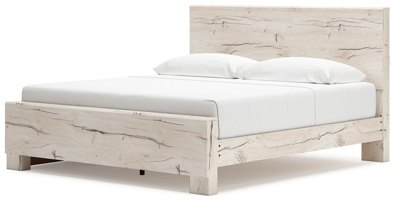 Signature Design by Ashley Lawroy panel bed with built-in storage drawers, showcasing a modern wooden bed frame with ample storage space.