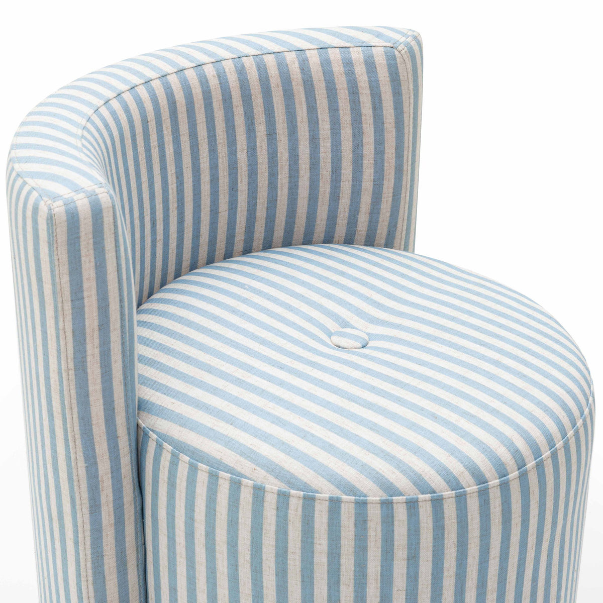 TOV Furniture Alyssa striped rolling desk chair with adjustable height and modern design, featuring a cushioned seat and caster wheels.