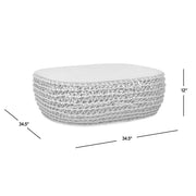 Willow - Oval Woven Patio Coffee Table, Wicker Frame - R&R Furniture Gallery (Fountain Valley, CA)