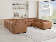 1224 - 8-Piece U-Shaped Sectional Sofa In With 4 Power Recliners & Power Headrests - R&R Furniture Gallery (Fountain Valley, CA)