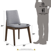 Kaela - Side Chair (Set of 2) - Walnut - R&R Furniture Gallery (Fountain Valley, CA)