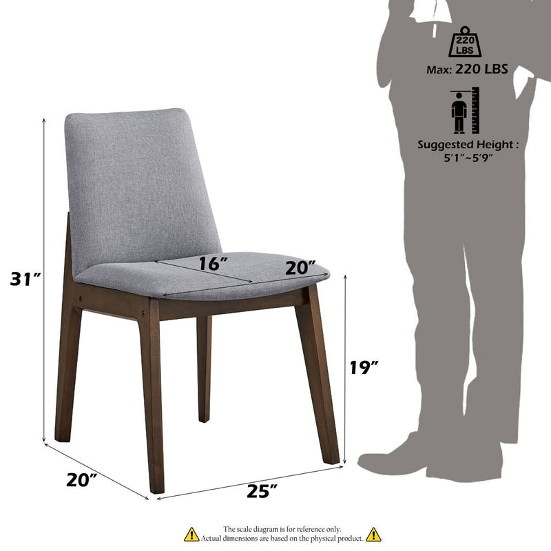 Kaela - Side Chair (Set of 2) - Walnut - R&R Furniture Gallery (Fountain Valley, CA)