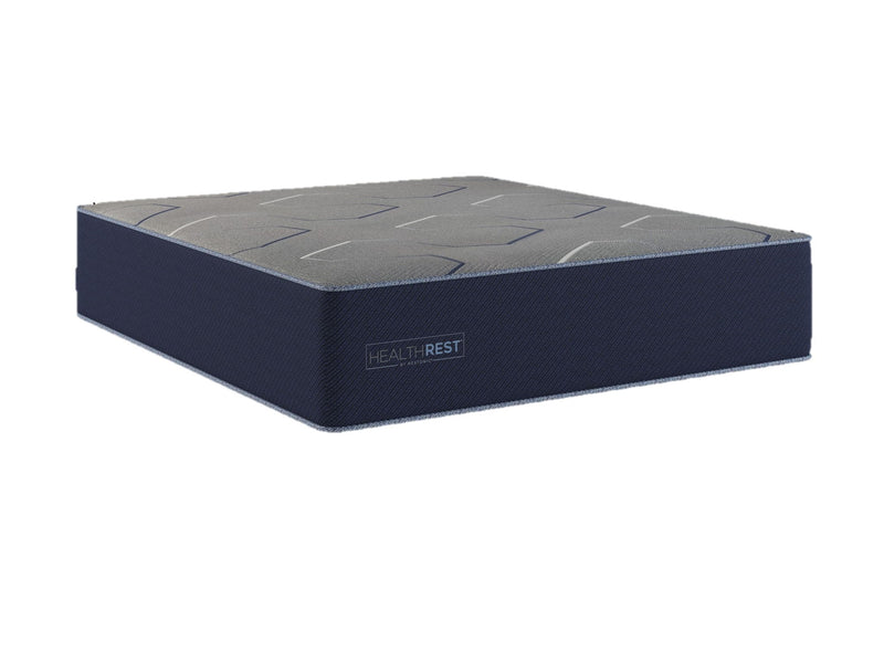 Restonic HealthRest PolarBreeze hybrid mattress with cooling gel layers and plush top for optimal comfort and support.