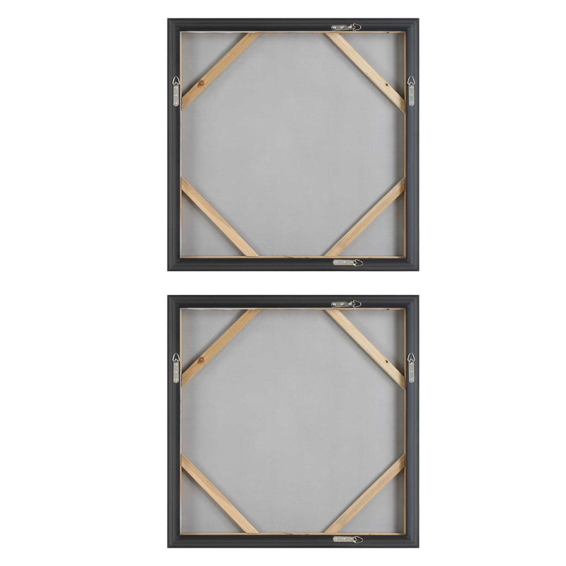 Unpredictable Hand - Painted Canvases (Set of 2) - Gray