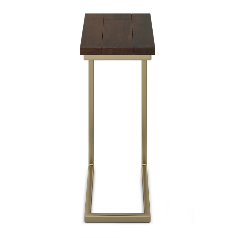 Handcrafted Skyler C side table by Simpli-Home, featuring a sleek wooden design perfect for chair side placement.