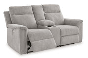 Barnsana - Dbl Power Reclining Loveseat With Console - R&R Furniture Gallery (Fountain Valley, CA)