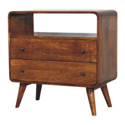 Curved Charm Console - Brown - R&R Furniture Gallery (Fountain Valley, CA)