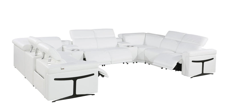 1126 - 10-Piece U-Shaped Sectional Sofa In With 4 Power Recliners & Power Headrests