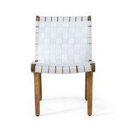 Noble House outdoor 3-piece rope weave patio seating set with cushioned chairs and a matching table on a patio.