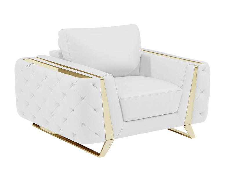 1050 - 3-Piece Sofa Set - White
