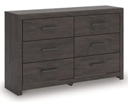 Prendonea - Six Drawer Dresser - Charcoal - R&R Furniture Gallery (Fountain Valley, CA)