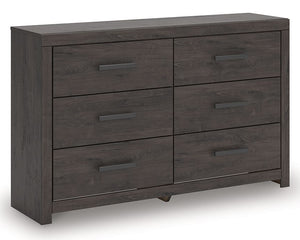 Prendonea - Six Drawer Dresser - Charcoal - R&R Furniture Gallery (Fountain Valley, CA)