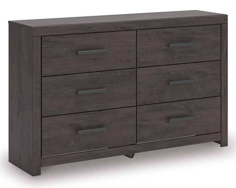 Prendonea - Six Drawer Dresser - Charcoal - R&R Furniture Gallery (Fountain Valley, CA)