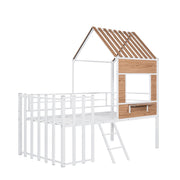 Loft Bed With Roof, Window, Guardrail, Ladder - R&R Furniture Gallery (Fountain Valley, CA)