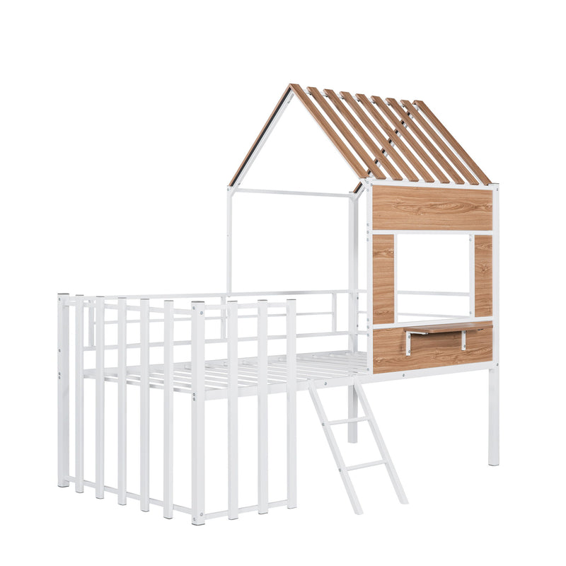 Loft Bed With Roof, Window, Guardrail, Ladder - R&R Furniture Gallery (Fountain Valley, CA)
