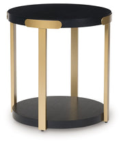 Shylore - Occasional Table Set (Set of 3) - Black / Brass Finish - R&R Furniture Gallery (Fountain Valley, CA)