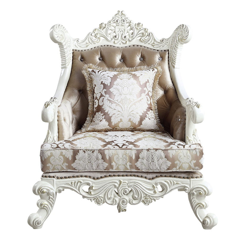 Vanaheim - Chair With Pillow - Fabric & Antique White - R&R Furniture Gallery (Fountain Valley, CA)