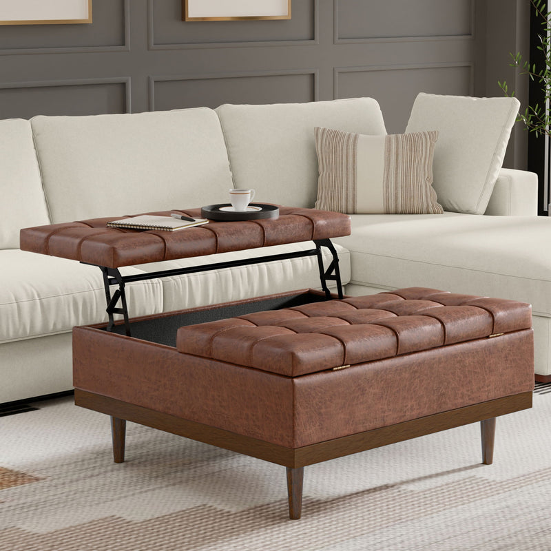 Mariah - Upholstered Lift Top Table Storage Ottoman - R&R Furniture Gallery (Fountain Valley, CA)