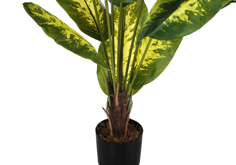 47" Tall, Artificial Plant, Evergreen Tree, Indoor, Faux, Fake, Floor, Greenery, Potted, Real Touch, Decorative - Green / Black - R&R Furniture Gallery (Fountain Valley, CA)